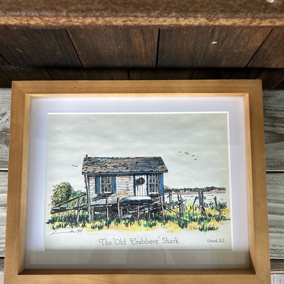 The Old Crabbers Shack, Orient, NY. Vintage 1994 Print Signed by the Artist. - Picture 6 of 12